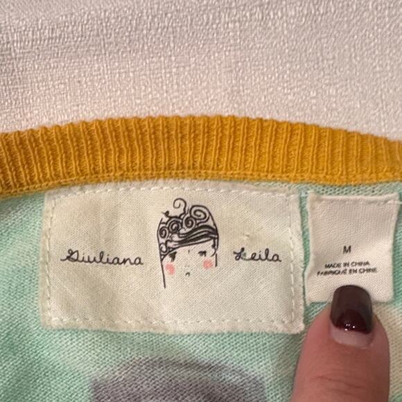 Anthropologie - Guilana Leila Mint Green Road Rage Cardigan - Picture 8 of 10